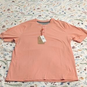 Weatherproof Men's Peach Henley Shirt